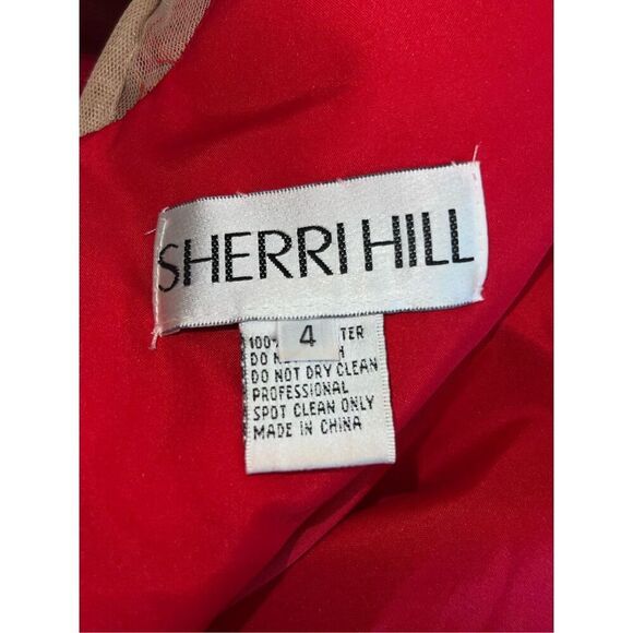 Sherri Hill 21227 red homecoming prom wedding rhinestone tutu sequence dress ￼ - Picture 14 of 14